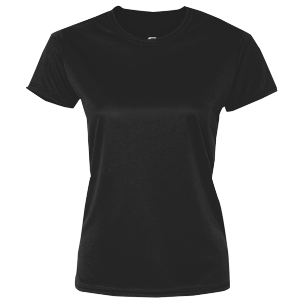 Port & Co Women's Performance Tee, Jet Black, Front view