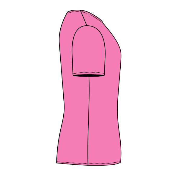 Port & Co Women's Performance Tee, Neon Pink, Right Sleeve (Short) view