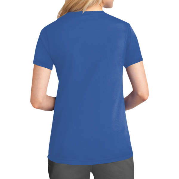 Port & Co Women's Performance Tee, Royal, Back view