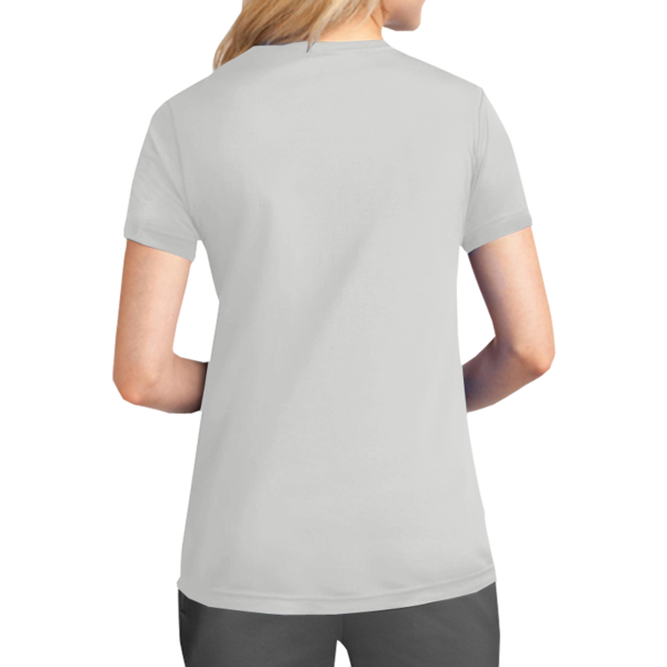 Port & Co Women's Performance Tee, Silver, Back view