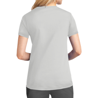 Port & Co Women's Performance Tee, Silver, Back view