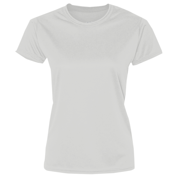 Port & Co Women's Performance Tee, Silver, Front view