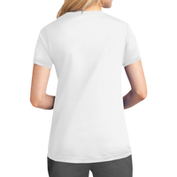 Port & Co Women's Performance Tee, White, Back view