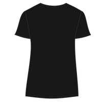 Port & Co Women's Tri Blend V Neck Tee, Black, Back view