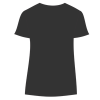 Port & Co Women's Tri Blend V Neck Tee, Black Heather, Back view