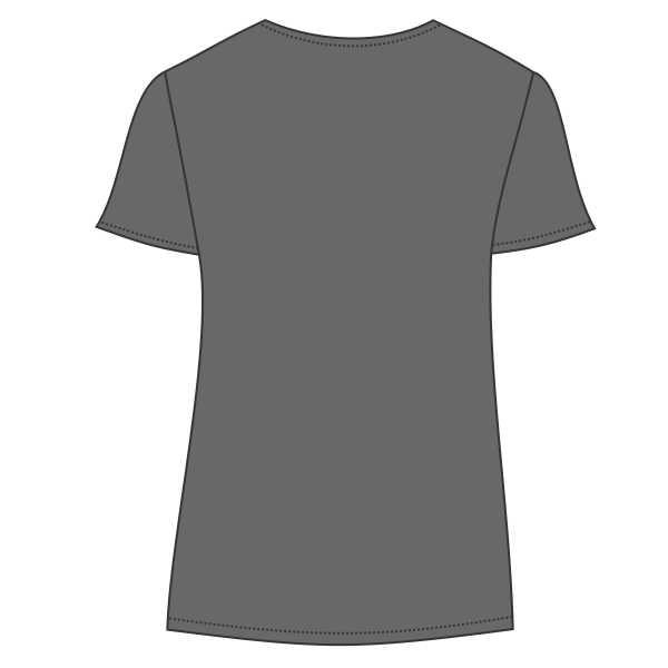Port & Co Women's Tri Blend V Neck Tee, Graphite Heather, Back view