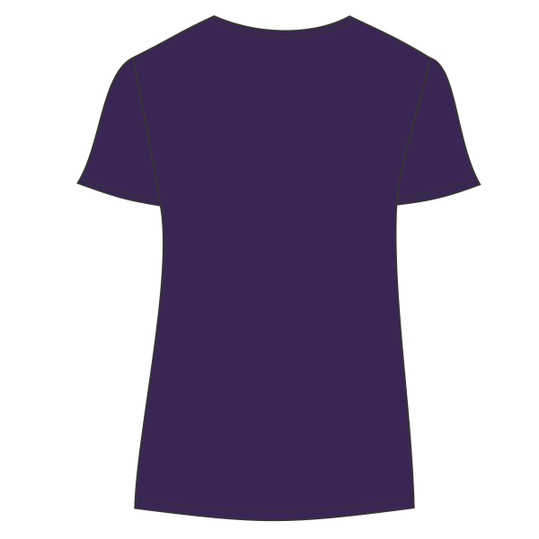 Port & Co Women's Tri Blend V Neck Tee, Team Purple Heather, Back view