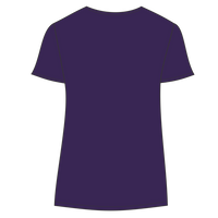 Port & Co Women's Tri Blend V Neck Tee, Team Purple Heather, Back view