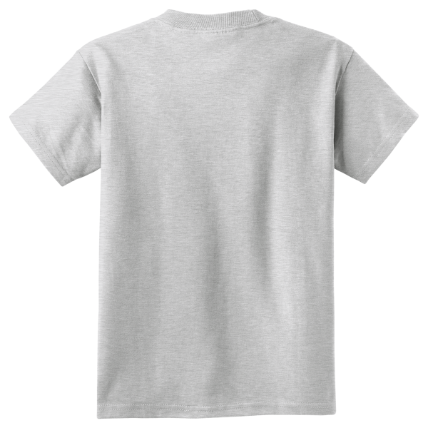 Port & Co Youth Core Cotton Tee, Ash, Back view