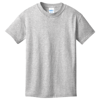Port & Co Youth Core Cotton Tee, Ash, Front view