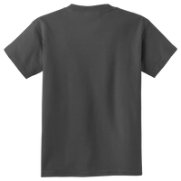 Port & Co Youth Core Cotton Tee, Charcoal, Back view