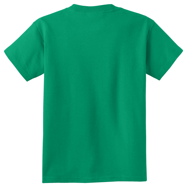 Port & Co Youth Core Cotton Tee, Kelly, Back view