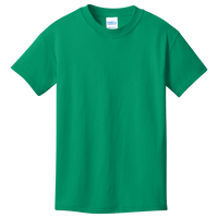 Port & Co Youth Core Cotton Tee, Kelly, Front view