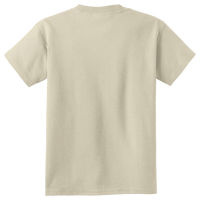 Port & Co Youth Core Cotton Tee, Natural, Back view