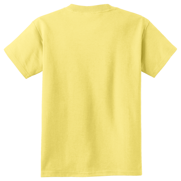 Port & Co Youth Core Cotton Tee, Yellow, Back view