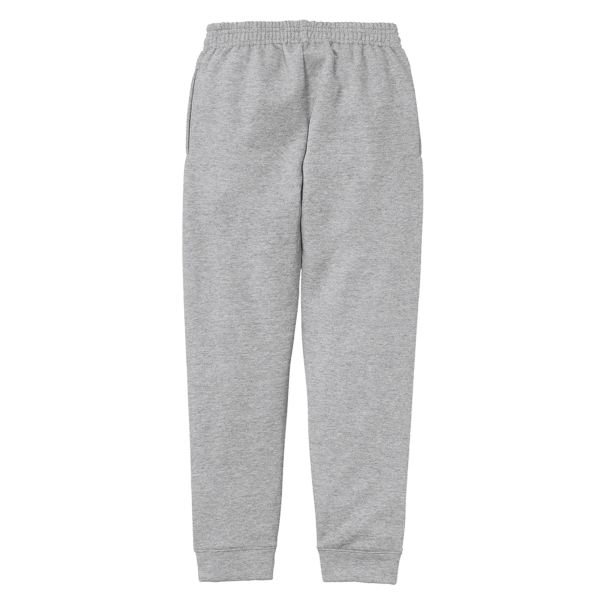 Port & Co Youth Core Fleece Jogger, Athletic Heather, Back view