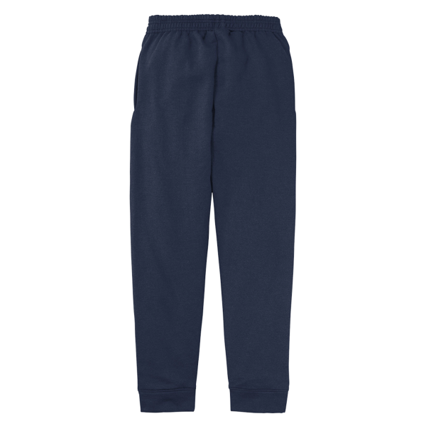 Port & Co Youth Core Fleece Jogger, Navy, Back view