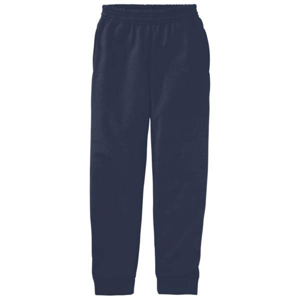 Port & Co Youth Core Fleece Jogger, Navy, Front view