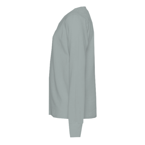 Port & Co Youth Long Sleeve Core Cotton Tee, Athletic Heather, Left Sleeve (Long) view