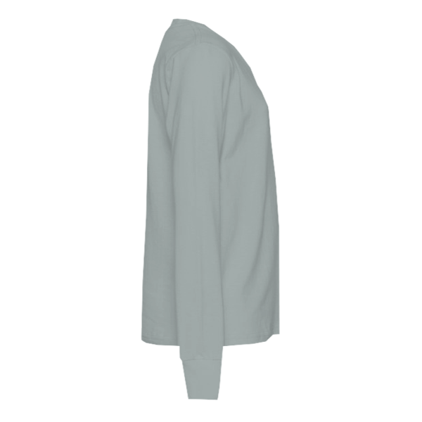 Port & Co Youth Long Sleeve Core Cotton Tee, Athletic Heather, Right Sleeve (Long) view