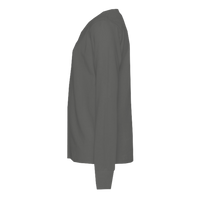 Port & Co Youth Long Sleeve Core Cotton Tee, Charcoal, Left Sleeve (Long) view