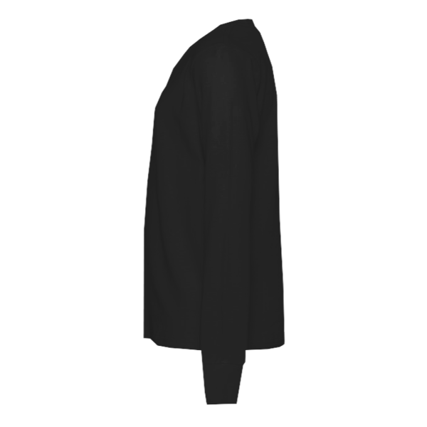 Port & Co Youth Long Sleeve Core Cotton Tee, Jet Black, Left Sleeve (Long) view