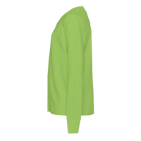 Port & Co Youth Long Sleeve Core Cotton Tee, Lime, Left Sleeve (Long) view