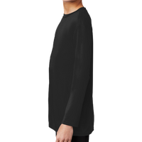 Port & Co Youth Long Sleeve Performance Tee, Jet Black, Left Sleeve view