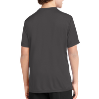 Port & Co Youth Performance Tee, Charcoal, Back view