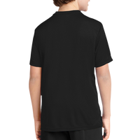 Port & Co Youth Performance Tee, Jet Black, Back view
