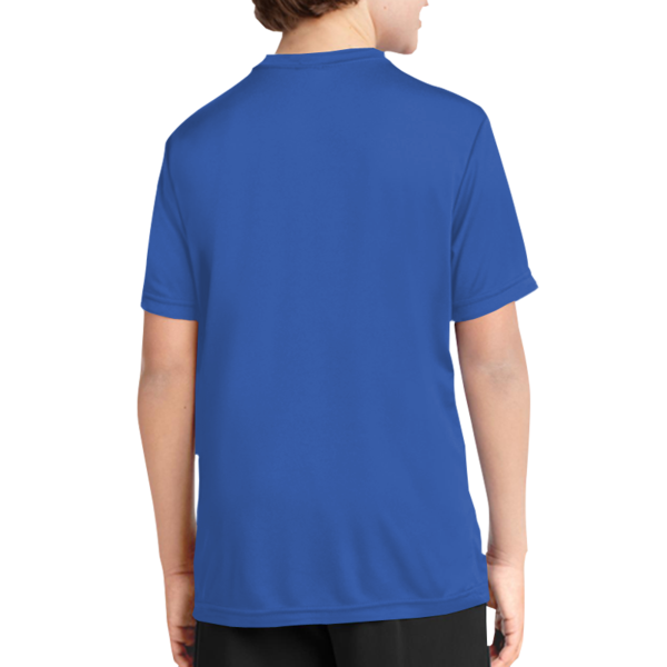 Port & Co Youth Performance Tee, Royal, Back view