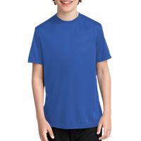Port & Co Youth Performance Tee, Royal, Front view