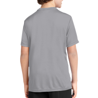 Port & Co Youth Performance Tee, Silver, Back view