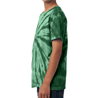 Port & Co Youth Tie Dye Tee, Forest Green, Left Sleeve view