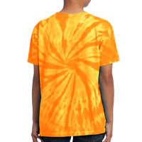 Port & Co Youth Tie Dye Tee, Gold, Back view
