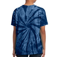 Port & Co Youth Tie Dye Tee, Navy, Back view