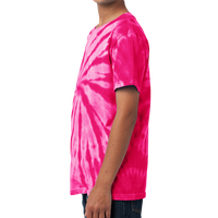 Port & Co Youth Tie Dye Tee, Pink, Left Sleeve view
