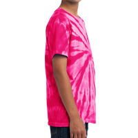 Port & Co Youth Tie Dye Tee, Pink, Right Sleeve view