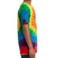Port & Co Youth Tie Dye Tee, Rainbow, Right Sleeve view