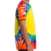 Port & Co Youth Window Tie Dye Tee, Rainbow, Right side view