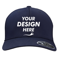 Puma Golf Grylbl Cresting Cap, Navy Blazer, Front view, Mockup