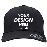 Puma Golf Grylbl Cresting Cap, Puma Black, Front view, Mockup