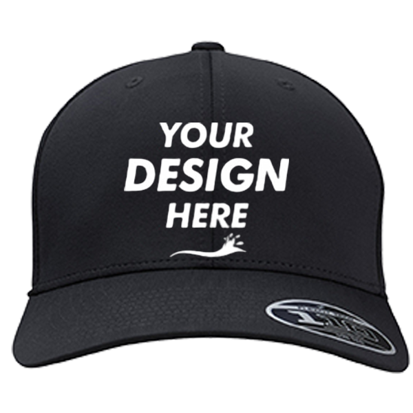 Puma Golf Grylbl Cresting Cap, Puma Black, Front view, Mockup