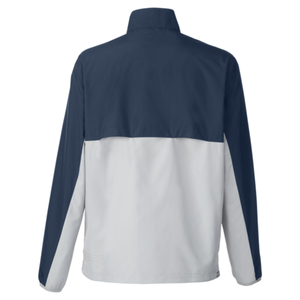 Puma Golf Men's 1st Mile Wind Jacket, Navy Blazer / High Rise, Back view