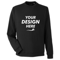 Puma Golf Men's Cloudspun Crewneck Sweatshirt, Puma Black, Front view, Mockup
