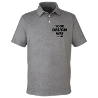 Puma Golf Men's Cloudspun Primary Polo, High Rise, Front view, Mockup