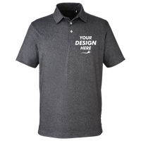 Puma Golf Men's Cloudspun Primary Polo, Puma Black, Front view, Mockup