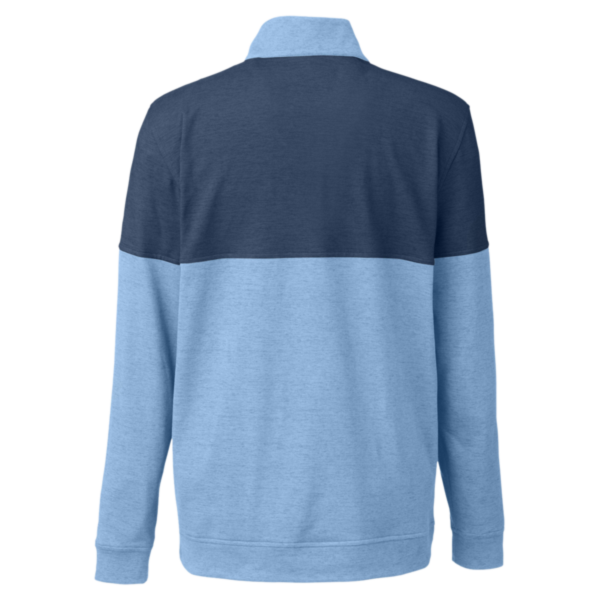 Puma Golf Men's Cloudspun Warm Up Quarter-Zip Pullover, Blue Bell / Dark Denim, Back view