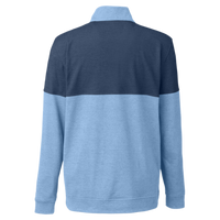 Puma Golf Men's Cloudspun Warm Up Quarter-Zip Pullover, Blue Bell / Dark Denim, Back view