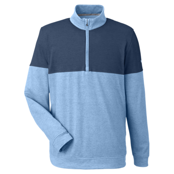 Puma Golf Men's Cloudspun Warm Up Quarter-Zip Pullover, Blue Bell / Dark Denim, Front view
